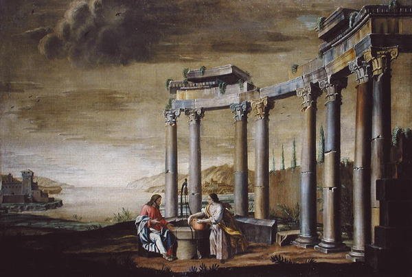Chrystus i Niewiasta Samarii autorstwa French School