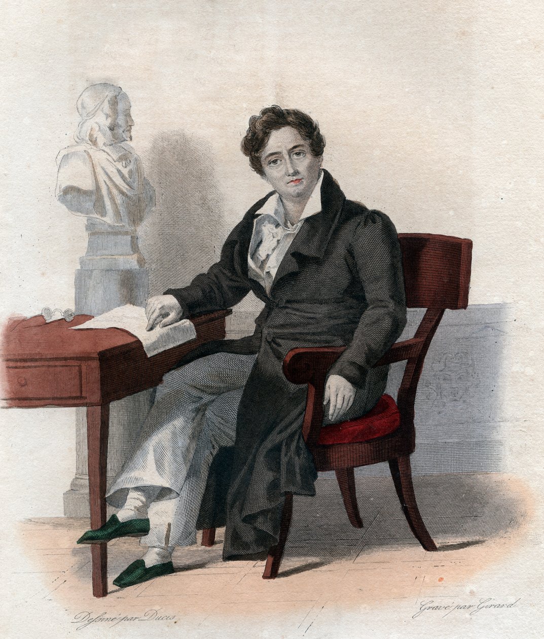 Portret Francois Joseph Talma (1763-1826), francuskiego aktora. autorstwa French School