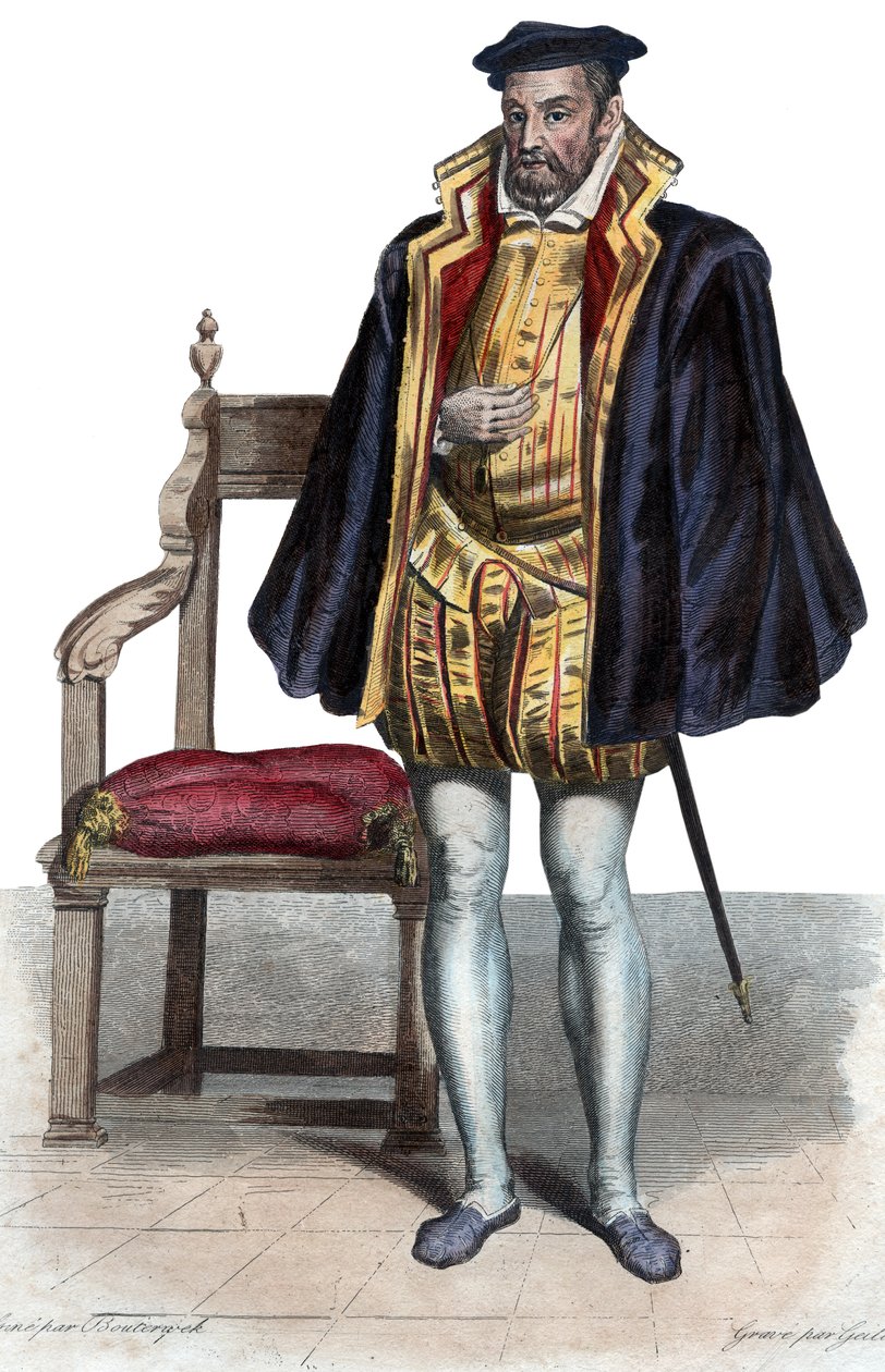Portret Gasparda II de Coligny (1519-1572), francuskiego szlachcica i admirała. autorstwa French School