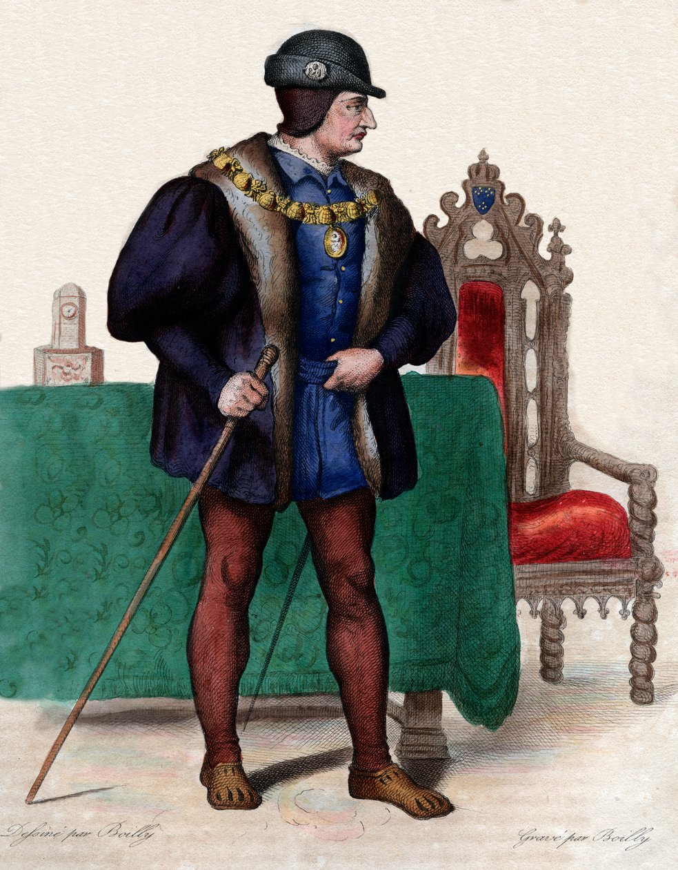 Portret Ludwika XI Francji (1423-1483), króla Francji. autorstwa French School