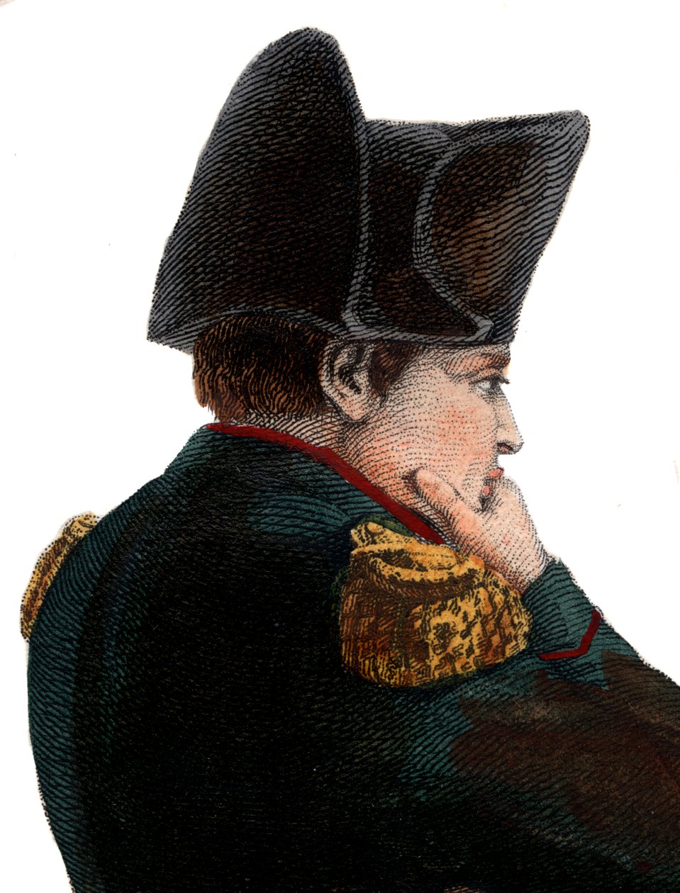 Portret Napoleona I (1769-1821) na wyspie św. Heleny. autorstwa French School