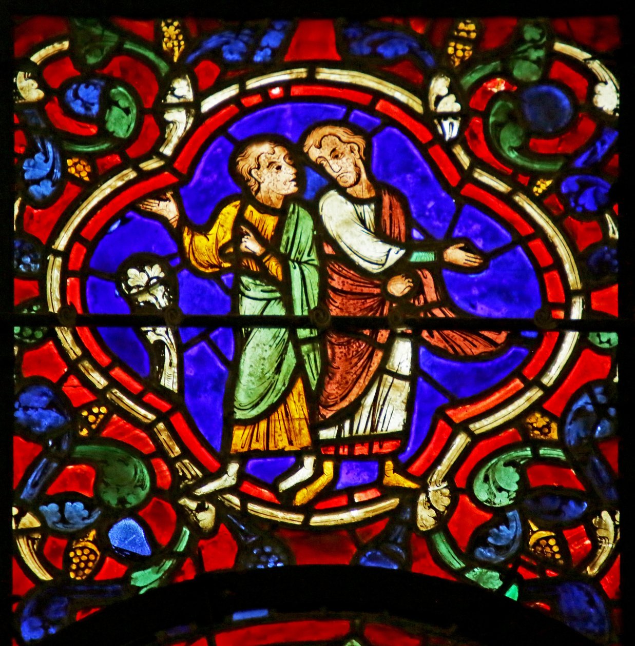 Scena z życia św. Marcina, katedra w Chartres autorstwa French School