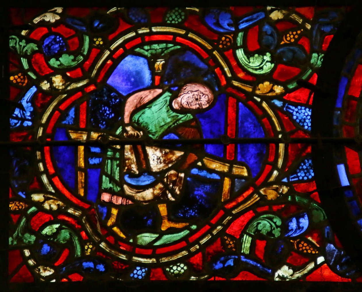 Batsiuvys, scena iš Šv. Martyno gyvenimo, Chartres Cathedral poli autorstwa French School