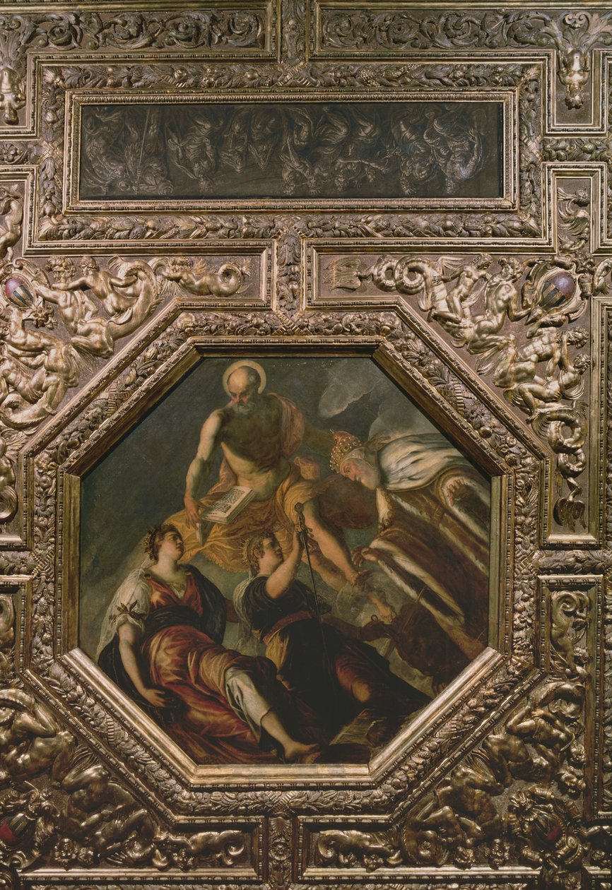 Doge G. Priuli otrzymuje sprawiedliwość, 1567 autorstwa Tintoretto