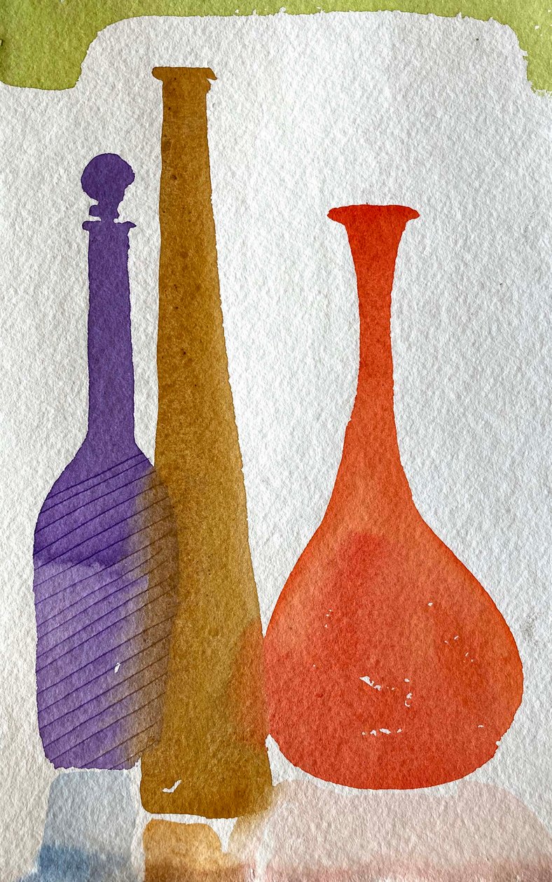 Jedna niebieska butelka 36x24 autorstwa Simon Fletcher