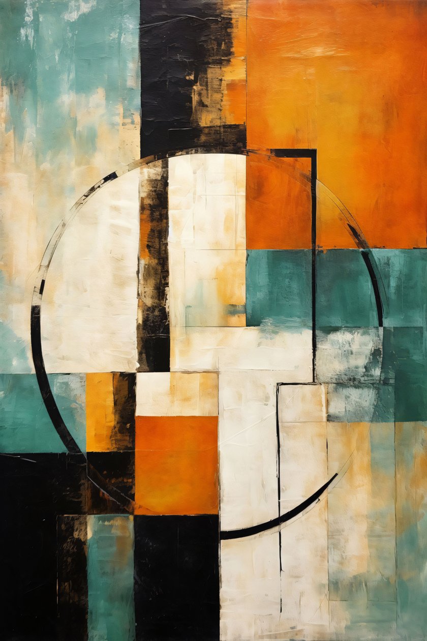 Mathematical Knowledge An Abstract Perspective, pionowy wydruk na płótnie na żądanie autorstwa F. Abderrahim