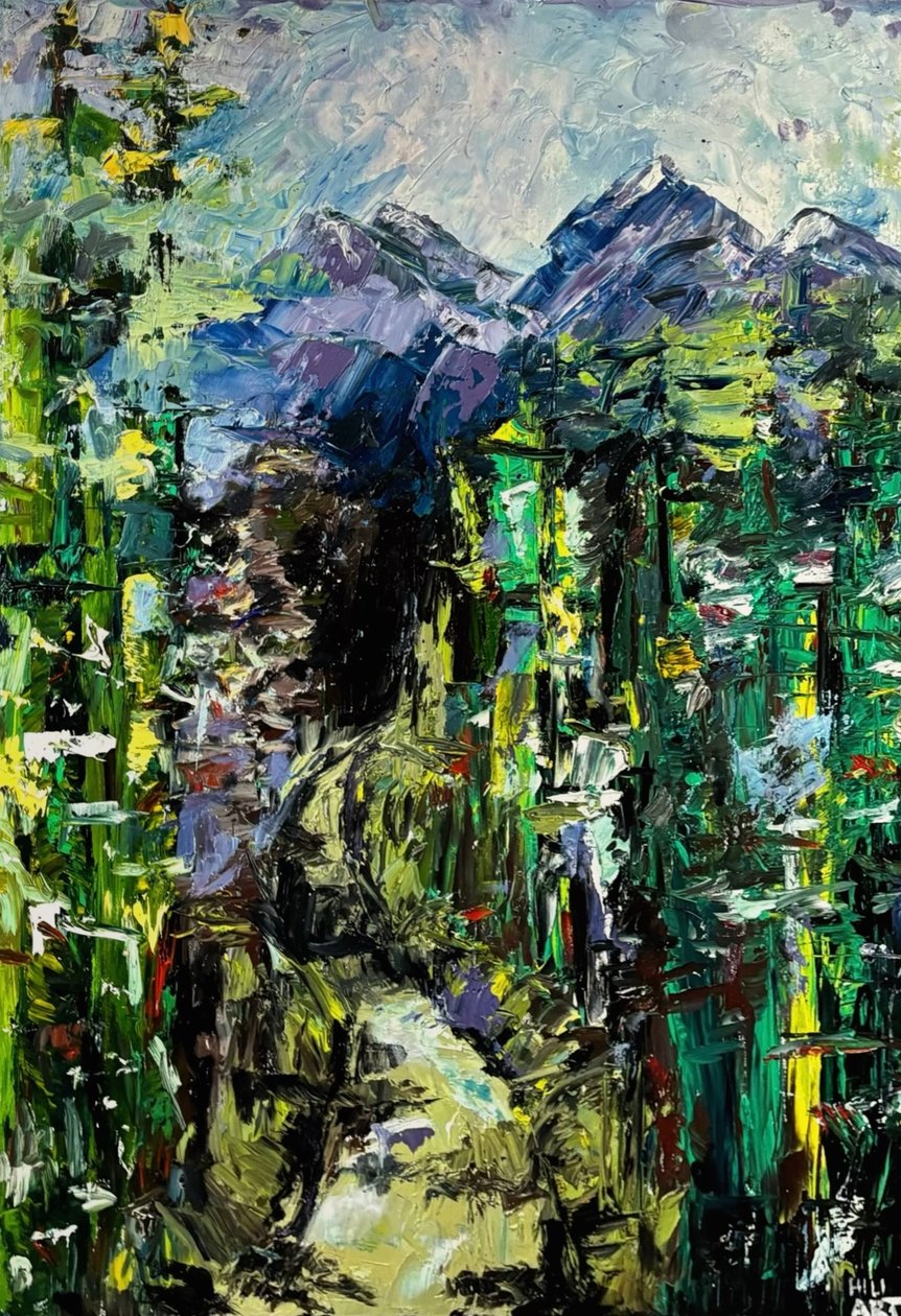Wędrówka w Alpach autorstwa HILI ART Tetiana Brzozowski