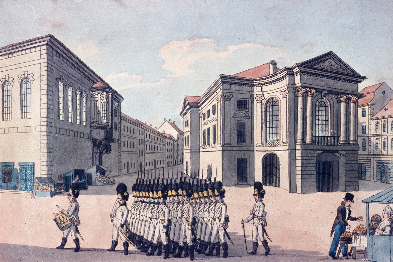 Teatr Estates, Praga, ok. 1810 r. autorstwa A. and Berka, Johann Gustav