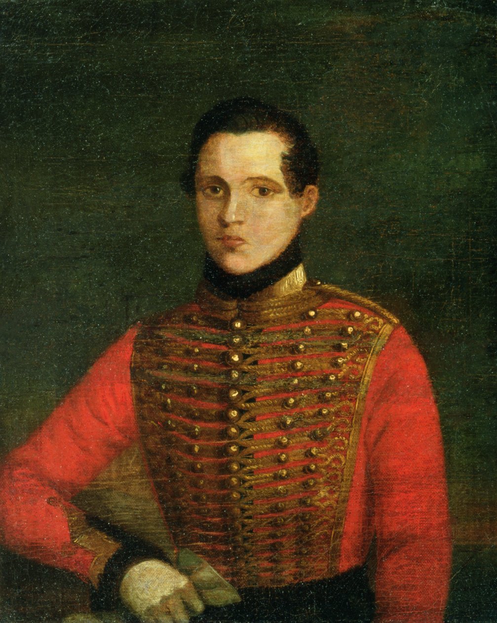 Portret poety Michaiła Lermontowa, lata 30. XX w. autorstwa A. Chelyshev