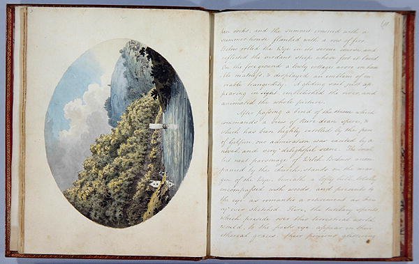 Bishops Wood, płyta 3 i płyta 11, z Journal of a Tour down the Wye, wydrukowany w 1786 r. (pióro i atrament z wc) autorstwa A. Cooper