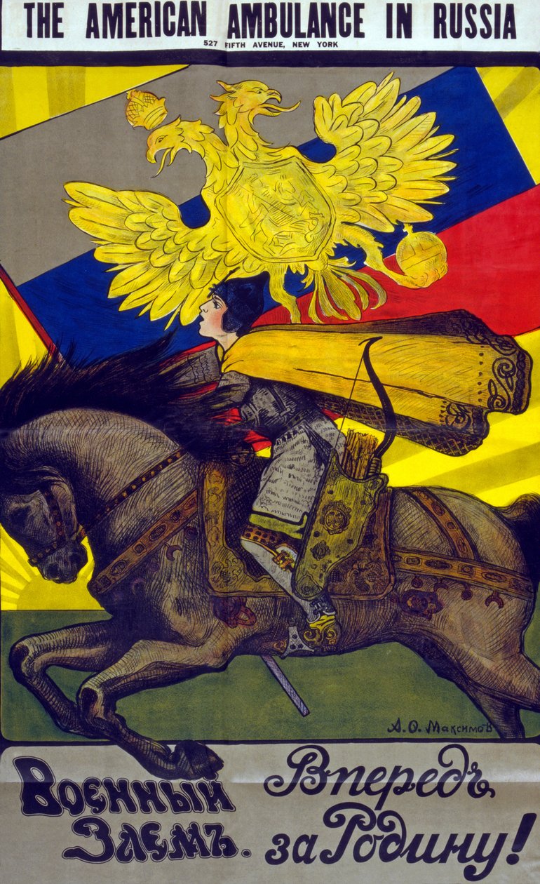 Amerykańska karetka pogotowia w Rosji, ok. 1917 r. autorstwa A. O. Maksimov