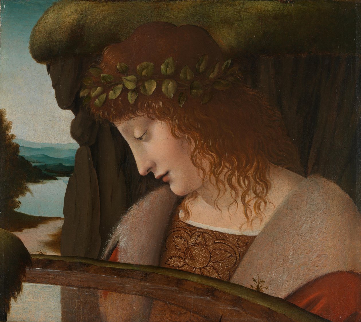 Narcyz autorstwa Leonardo da school of Vinci