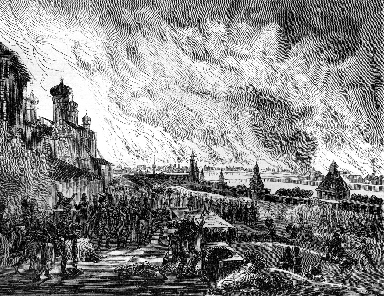 Moskwa w ogniu, 15 września 1812 1882-1884. autorstwa A. Etienne