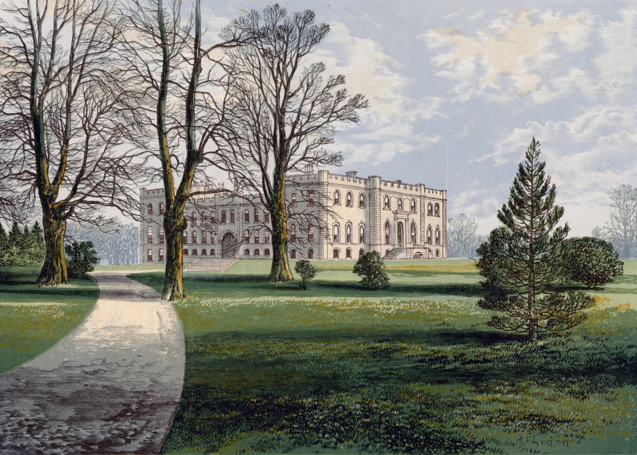 Zamek Kimbolton, Cambridgeshire, koniec XIX wieku. autorstwa A F Hydon