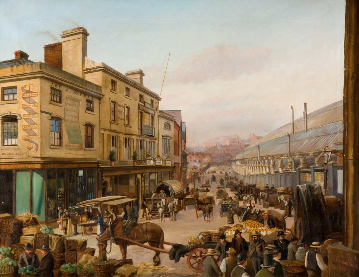Ulica Worcester, Birmingham, 1883. autorstwa A. Freeman Smith