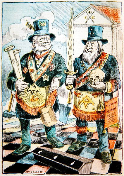 „Dwóch wróżbitów”, c. 1899 (kolor lito) autorstwa A Lemot
