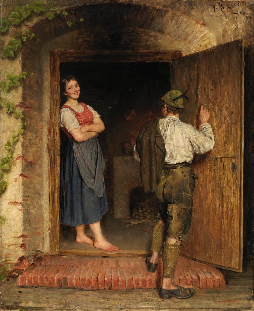 Rysunek na drzwiach, 1887. autorstwa A. Rinder