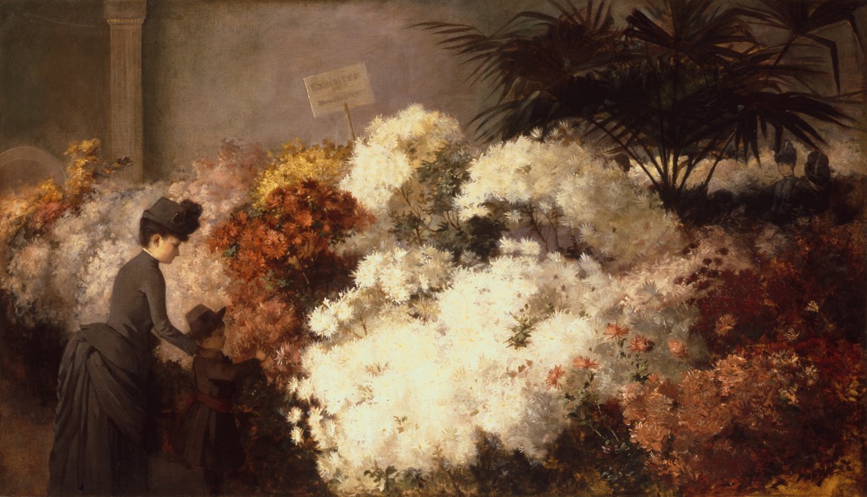 Chryzantema Show (olej na płótnie) autorstwa Abbott Fuller Graves