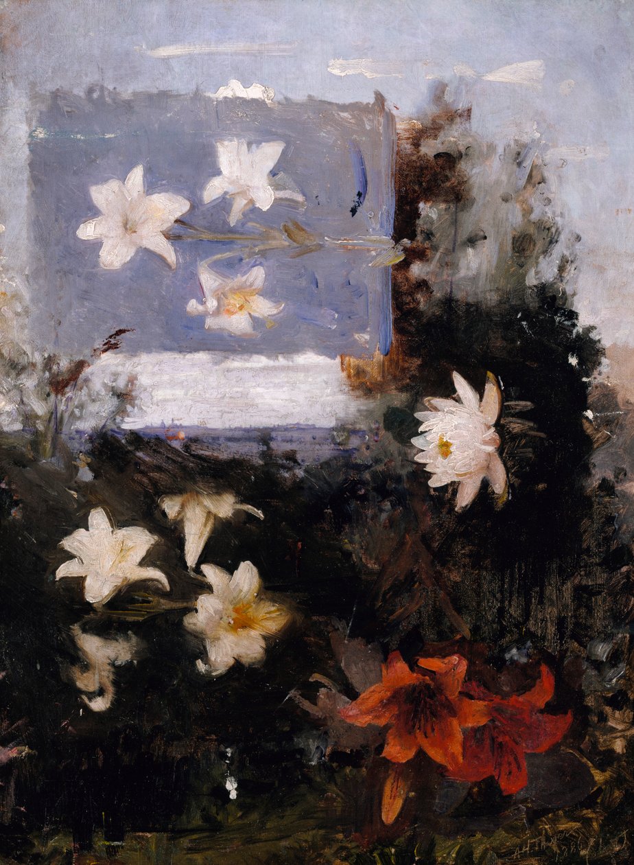 Studia kwiatowe, ca. 1886. autorstwa Abbott Handerson Thayer