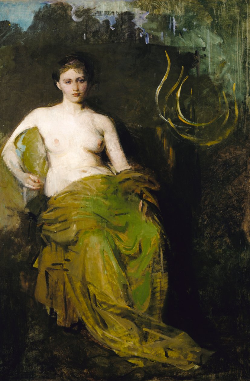 Postać pół drapowana, ca. 1885. autorstwa Abbott Handerson Thayer