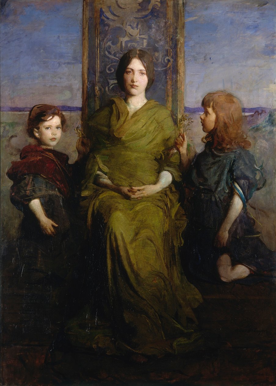Dziewica na tronie autorstwa Abbott Handerson Thayer