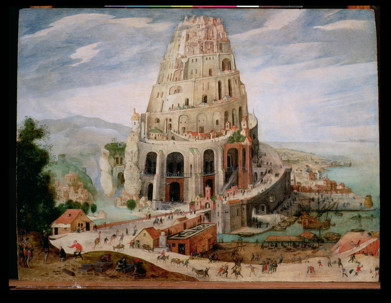 Wieża Babel (panel) autorstwa Abel Grimmer or Grimer