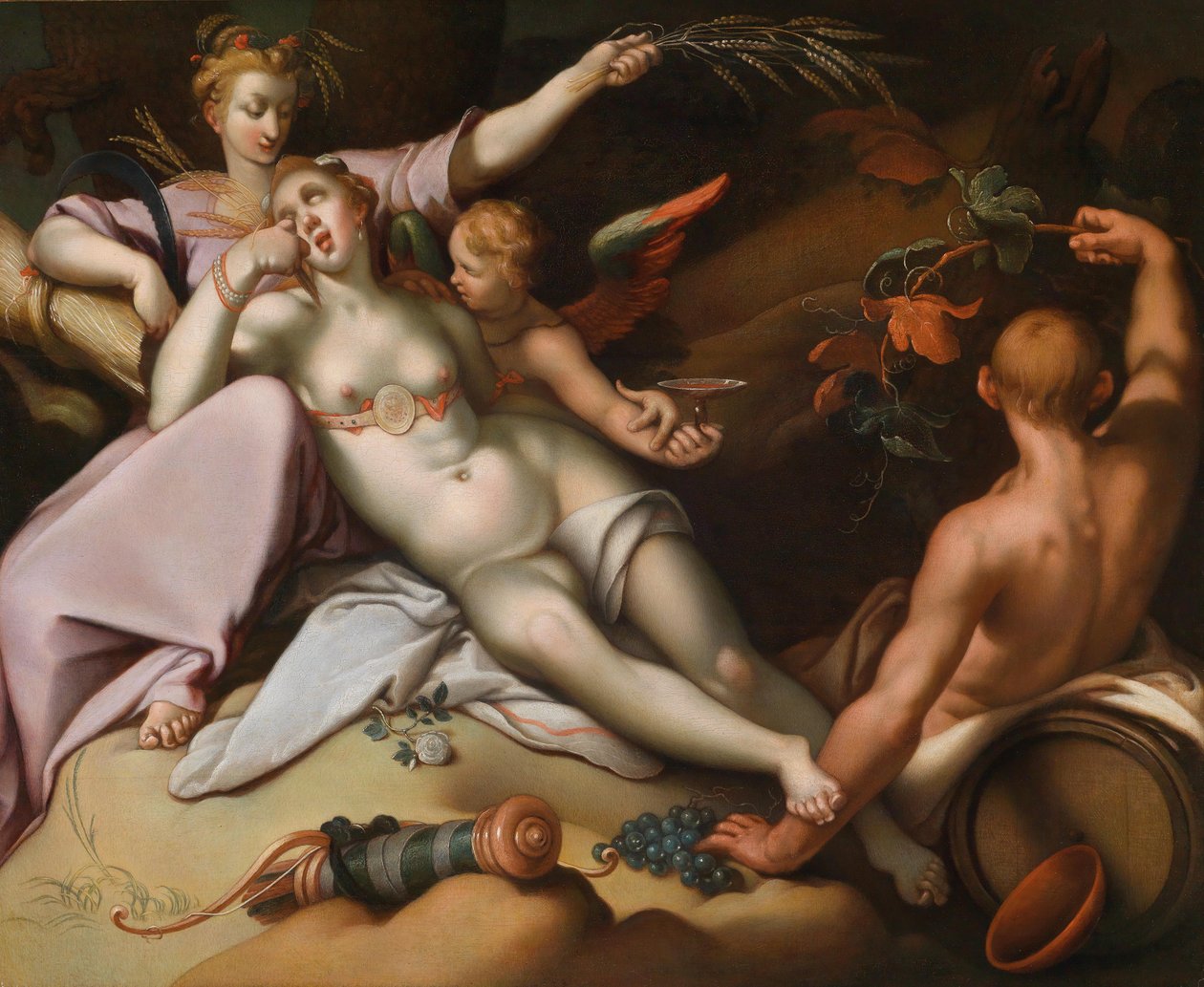 Bez Bachusa i Wenus dreszcze Wenus autorstwa Abraham Bloemaert