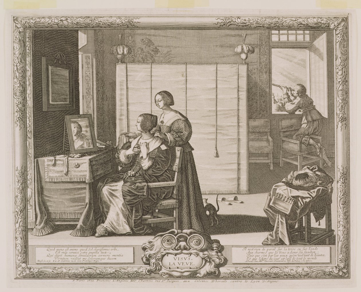 Wzrok, rytowany przez artystę, ok. 1630-40 autorstwa Abraham Bosse