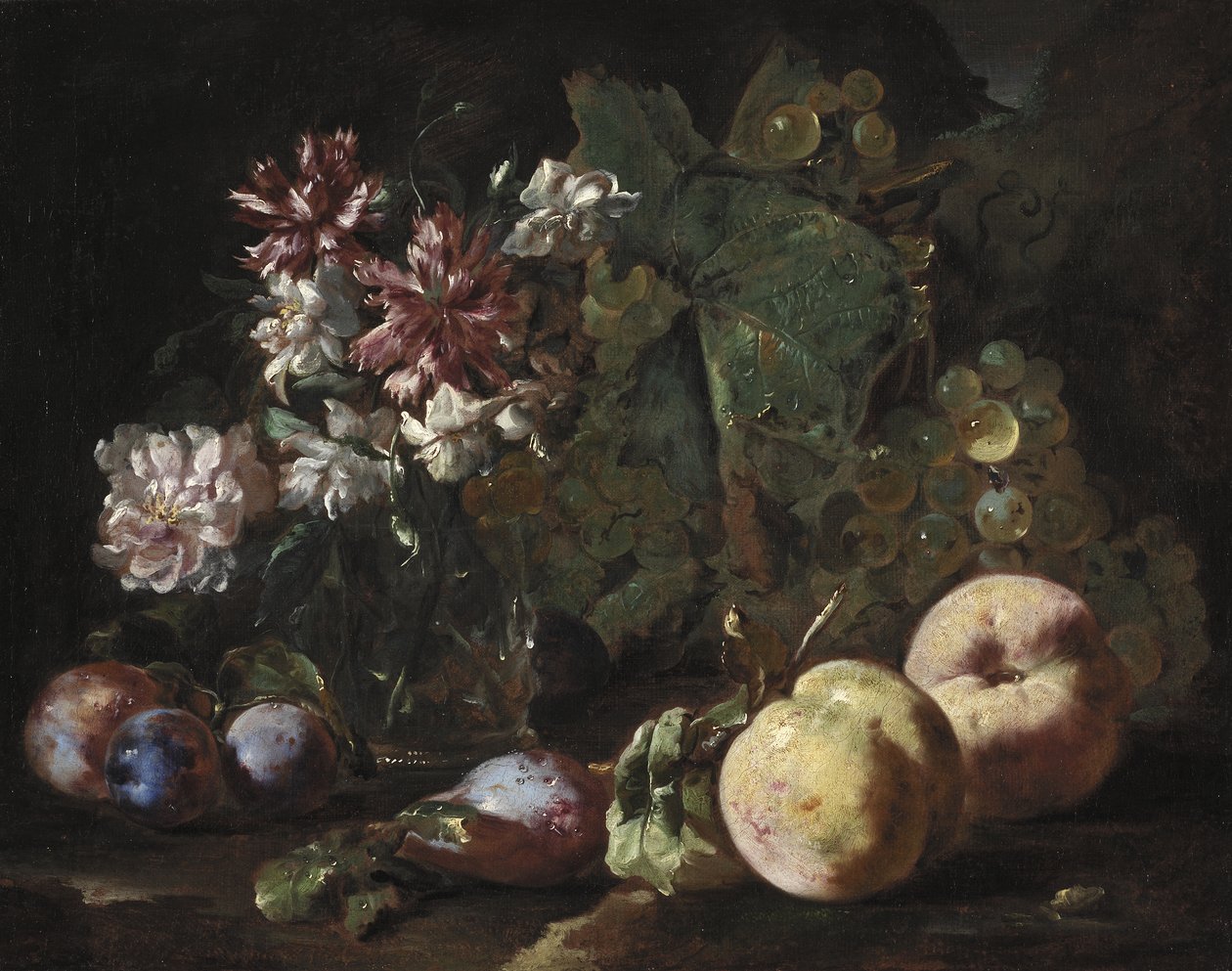 Martwa natura z owoców i kwiatów, 1670-80 autorstwa Abraham Brueghel