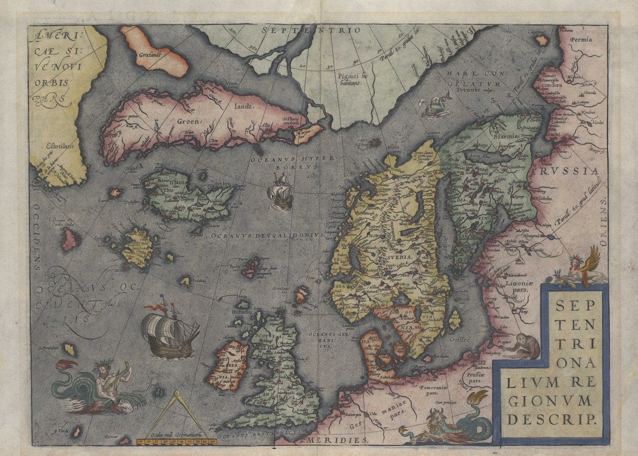 Mapa Islandii autorstwa Abrahama Orteliusa w 1570 r autorstwa Abraham Ortelius