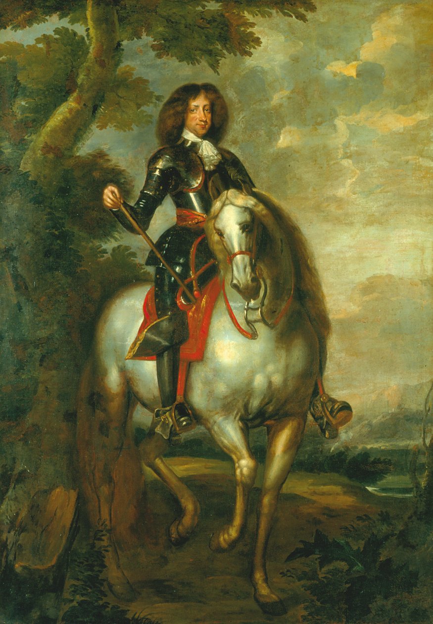Portret króla Christiana V na koniu jako następcy tronu autorstwa Abraham Wuchters