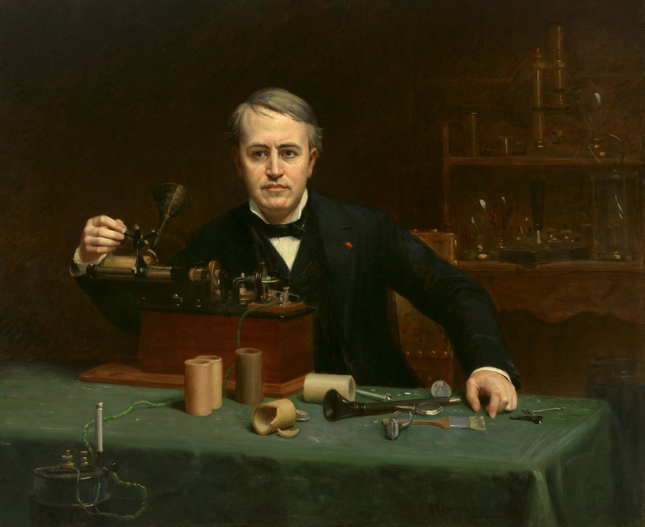 Thomas Alva Edison, 1890. autorstwa Abraham Archibald Anderson