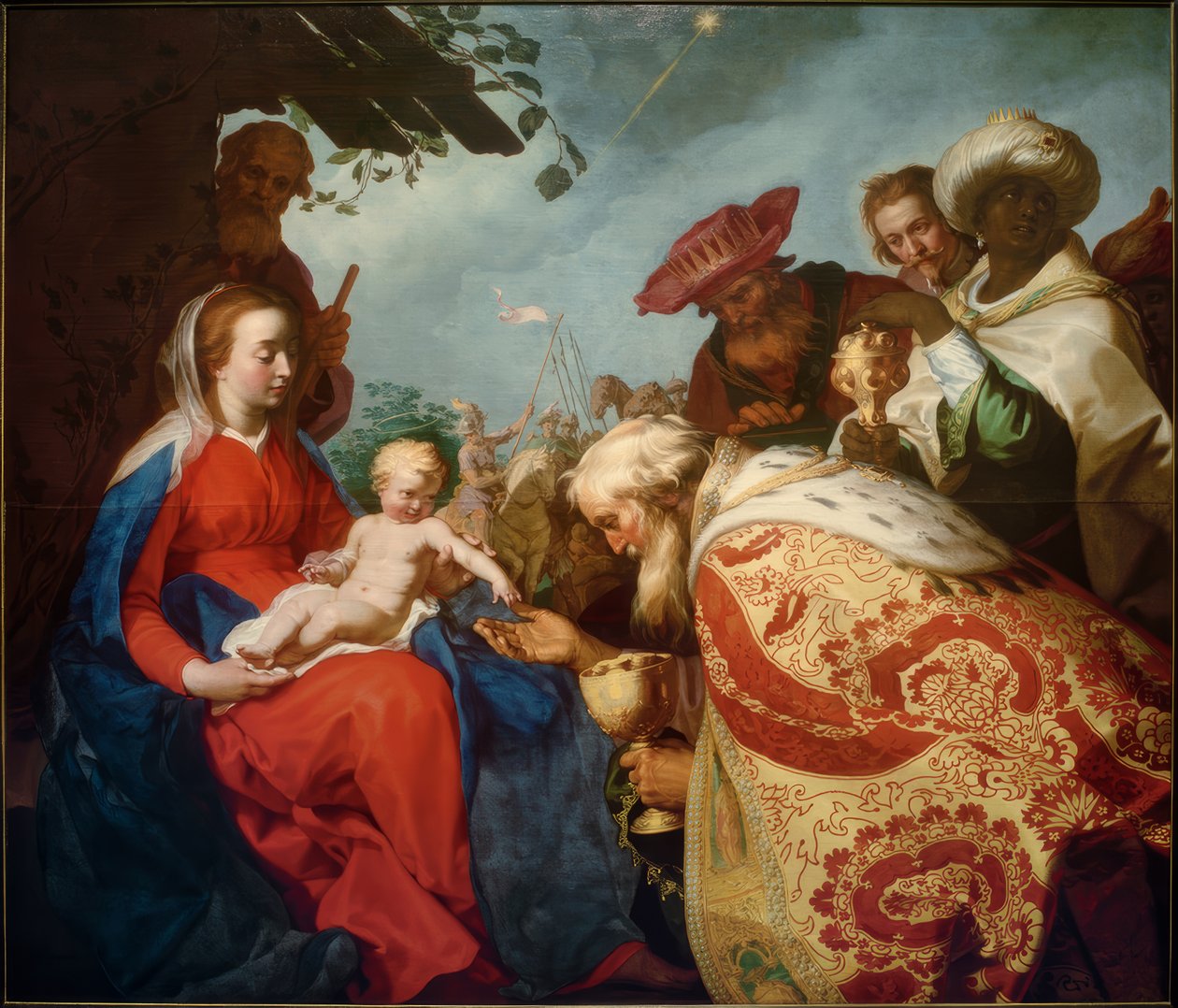 Adoracja Trzech Króli autorstwa Abraham Bloemaert