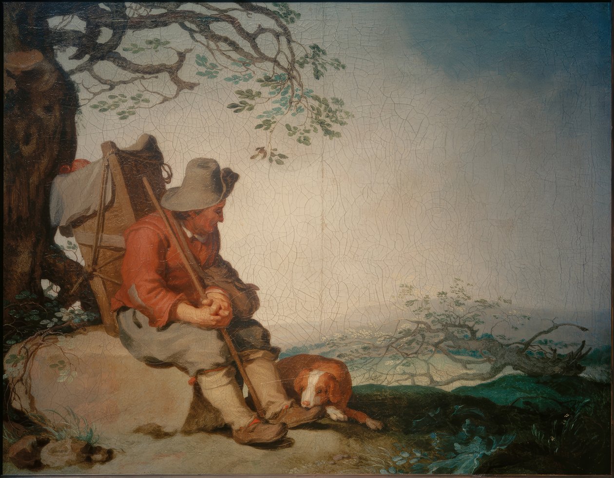 Odpoczywający sklepikarz autorstwa Abraham Bloemaert