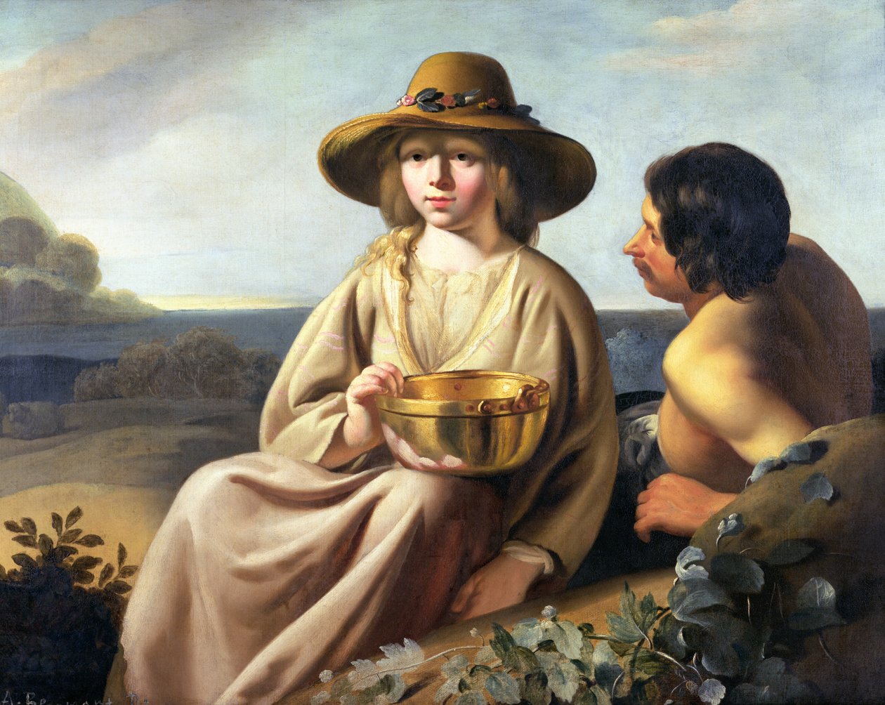 Pasterz i pasterka autorstwa Abraham Bloemaert