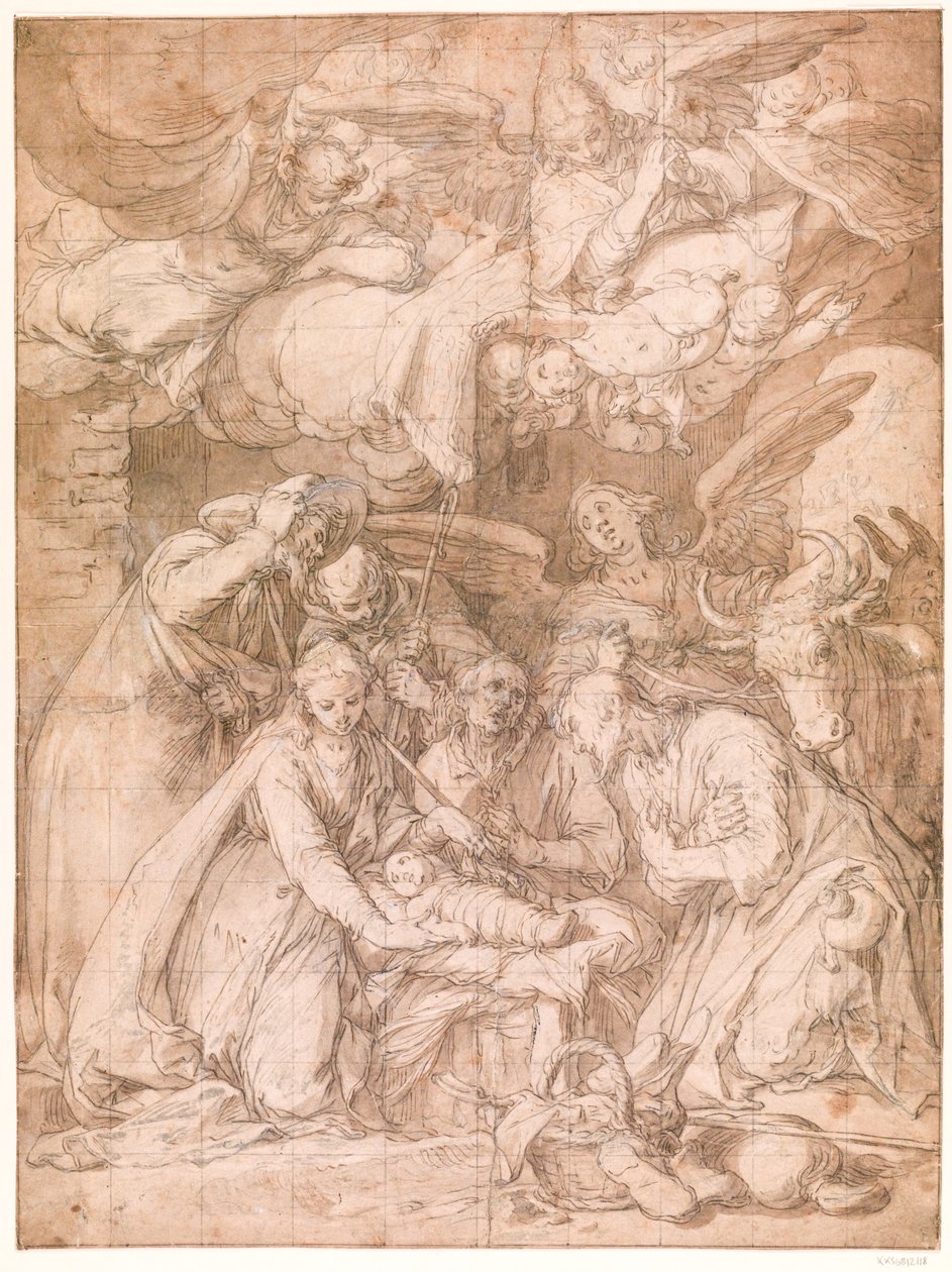 Adoracja pasterzy autorstwa Abraham Bloemaert