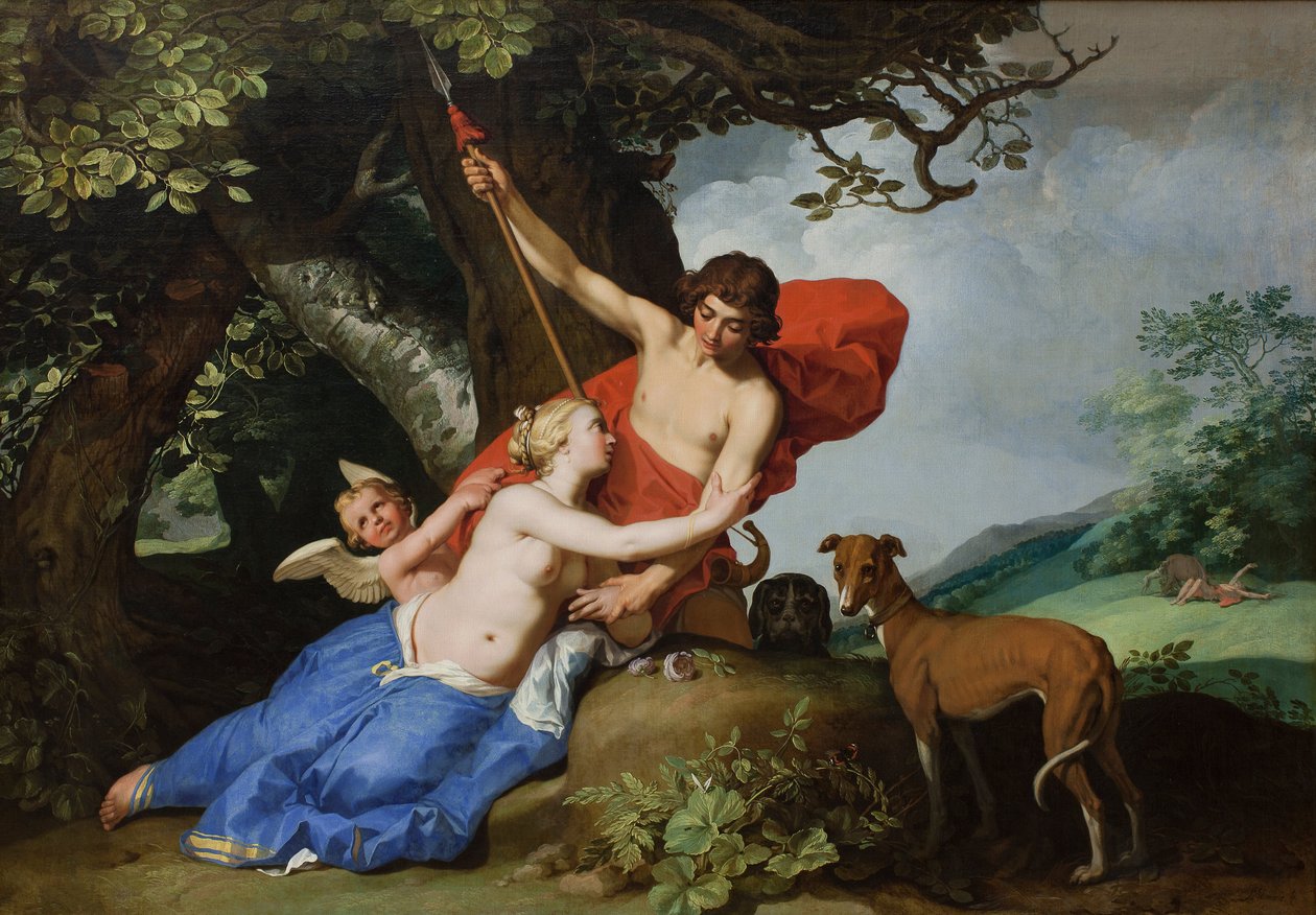 Wenus i Adonis, 1632 autorstwa Abraham Bloemaert