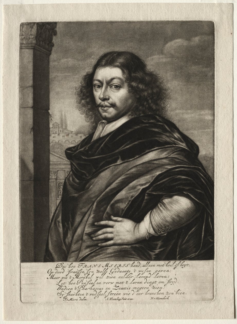 Frans van Mieris I. autorstwa Abraham Blooteling