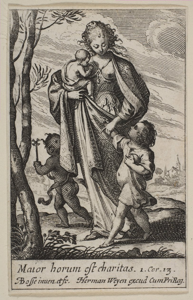 Dobroczynność, 1636. autorstwa Abraham Bosse