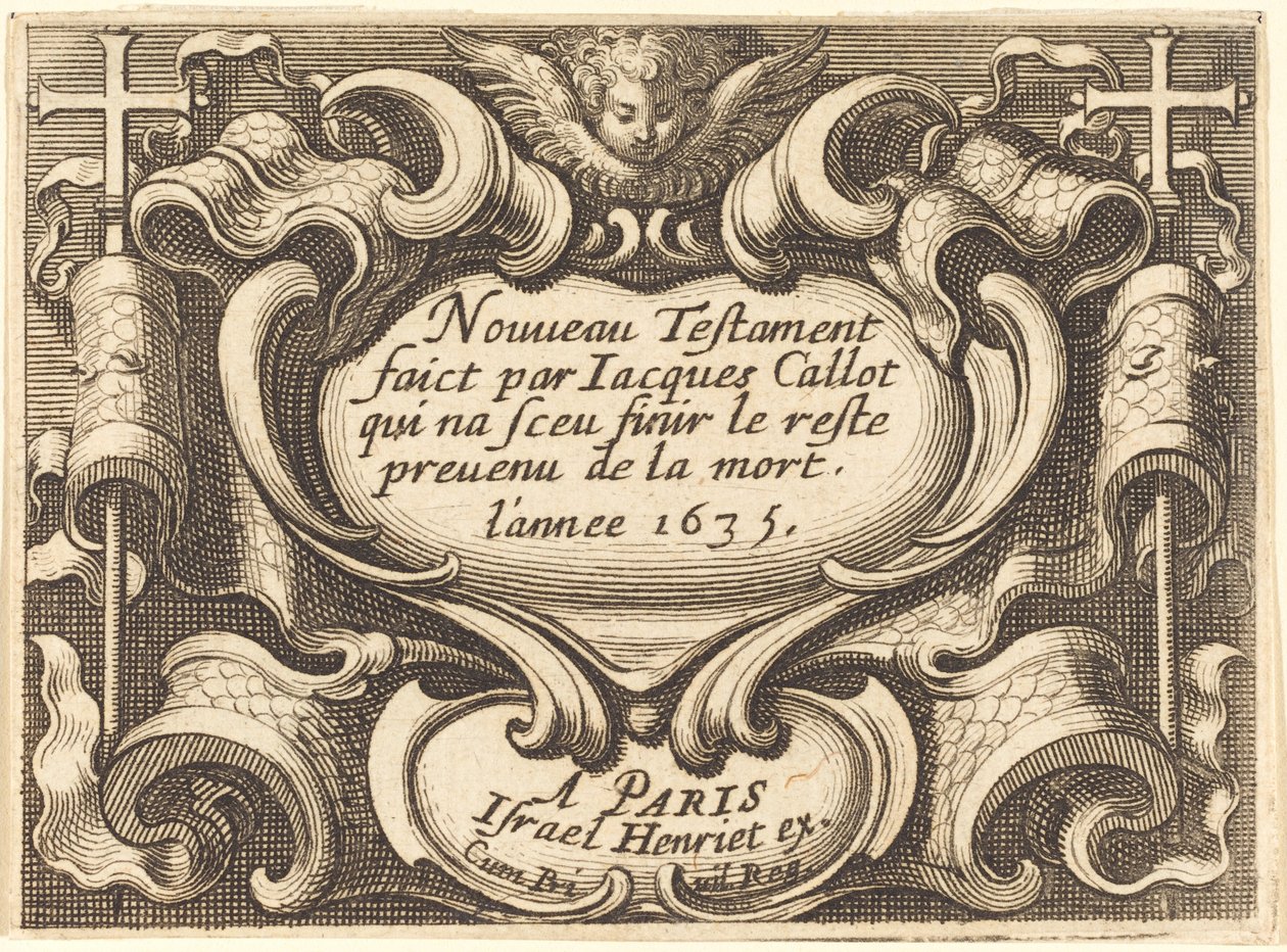 Frontyspis do „Nowego Testamentu” Callota autorstwa Abraham Bosse