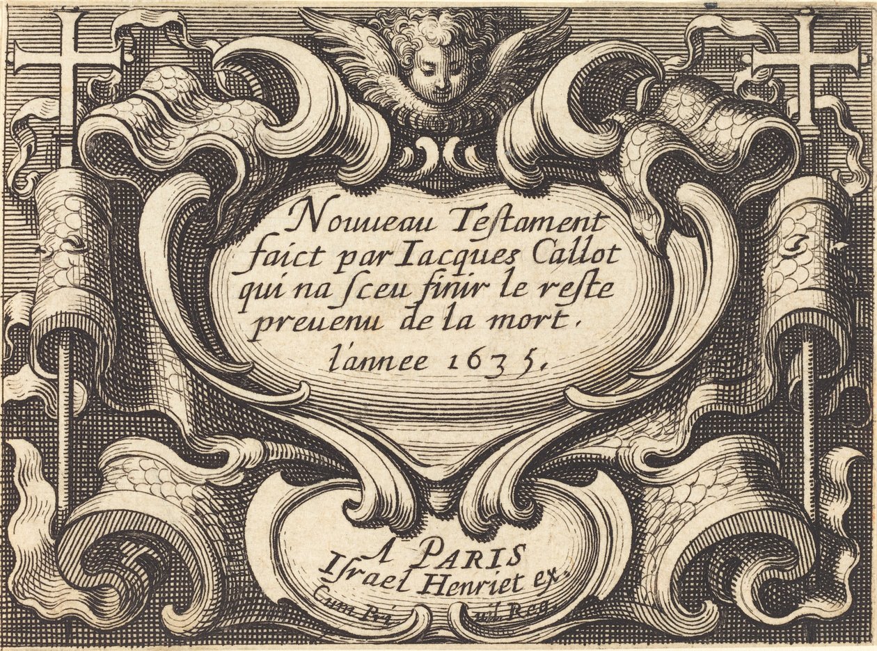 Frontyspis do „Nowego Testamentu” Callota autorstwa Abraham Bosse