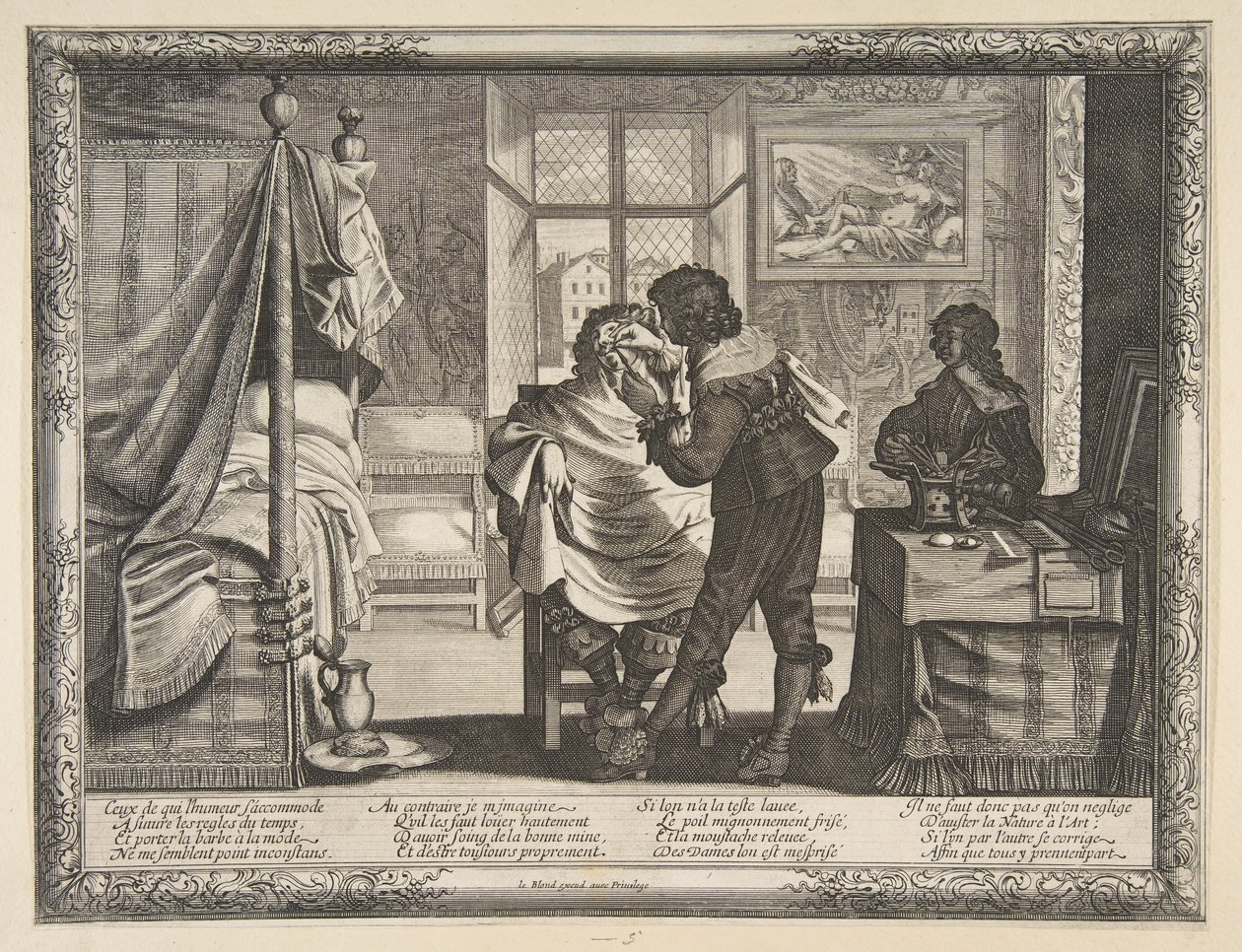 Fryzjer Fryzjer, ca. 1632-33. autorstwa Abraham Bosse