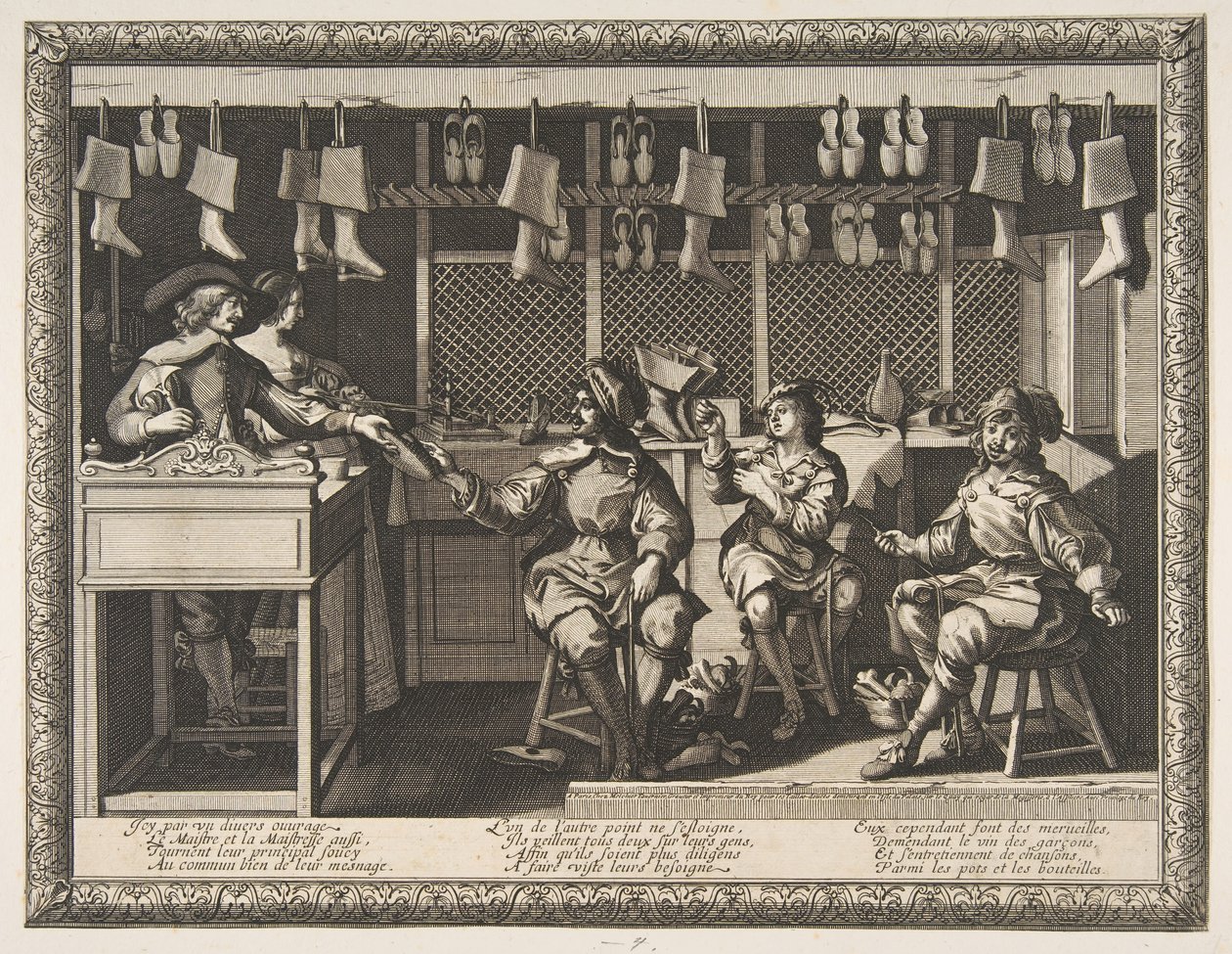 Szewc Le Savetier, ca. 1632-33. autorstwa Abraham Bosse