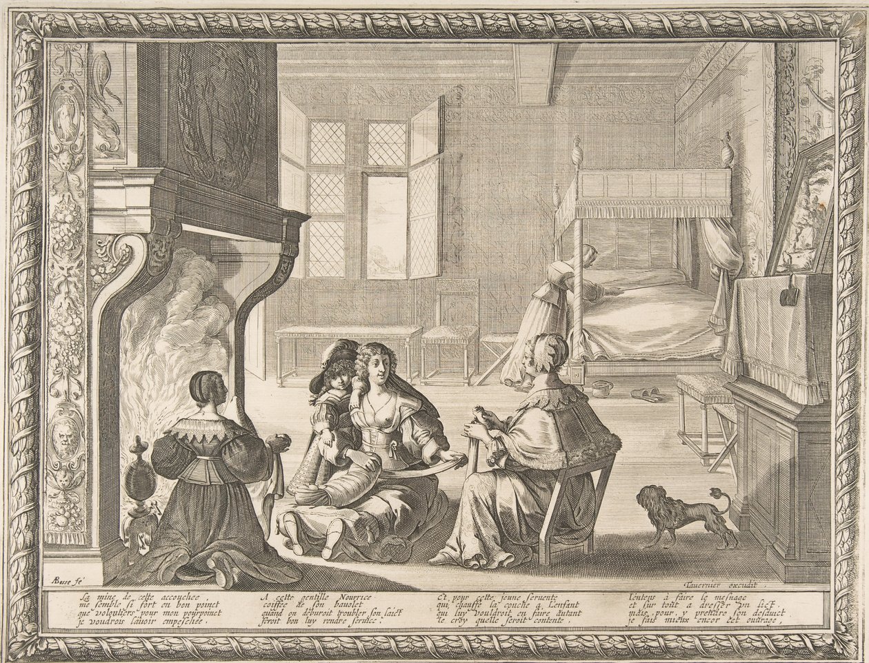 Wizyta pielęgniarki, 1633. autorstwa Abraham Bosse