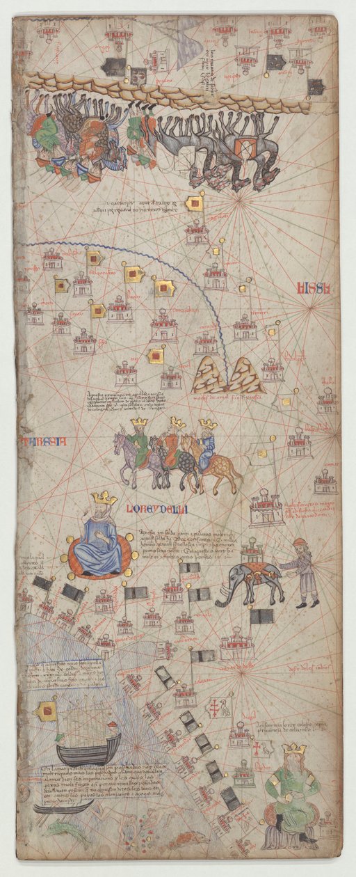 Atlas kataloński, arkusz 10 autorstwa Abraham Cresques
