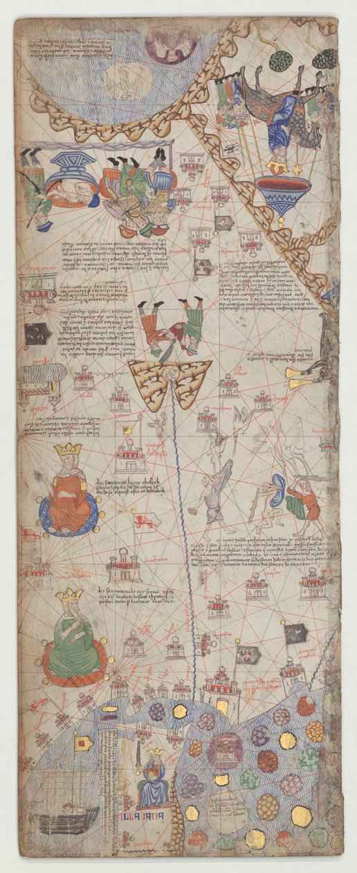 Atlas kataloński, arkusz 11, 1375 autorstwa Abraham Cresques