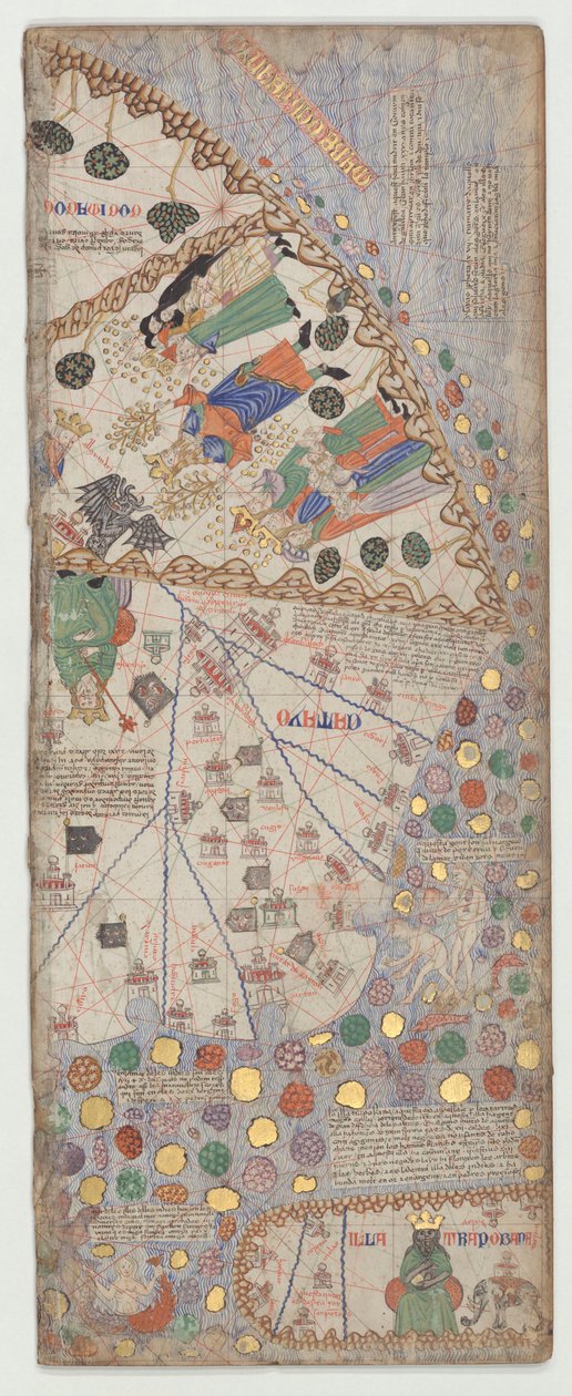 Atlas kataloński, arkusz 12, 1375 autorstwa Abraham Cresques