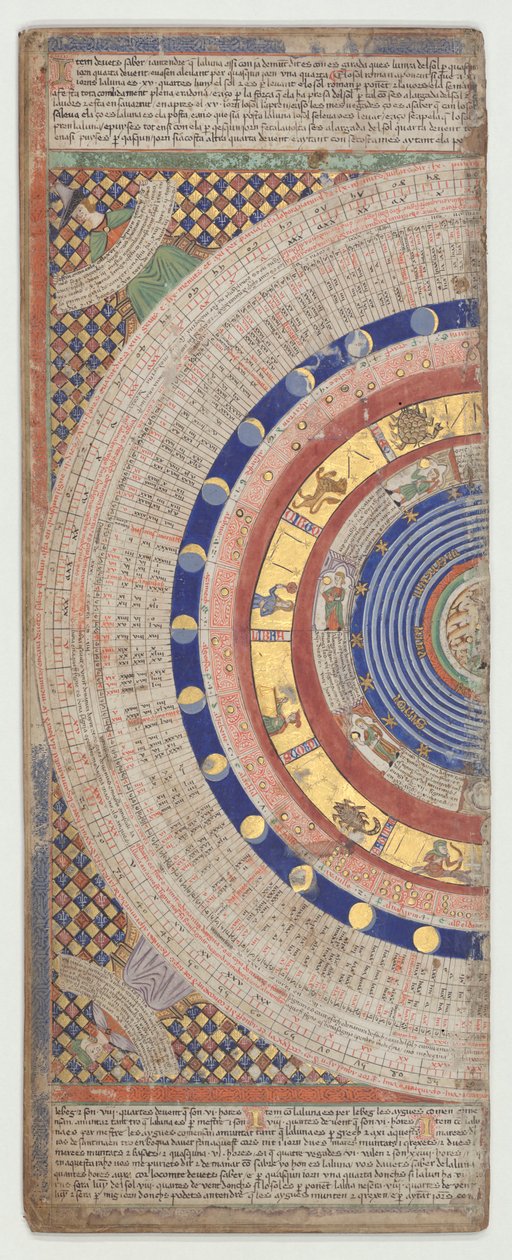 Atlas kataloński, arkusz 3, 1375 autorstwa Abraham Cresques