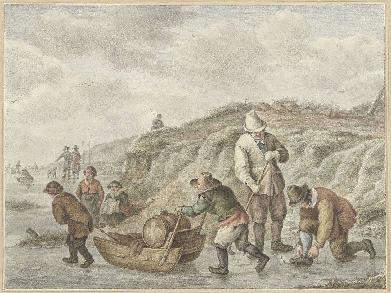 Lodowa zabawa autorstwa Abraham Delfos