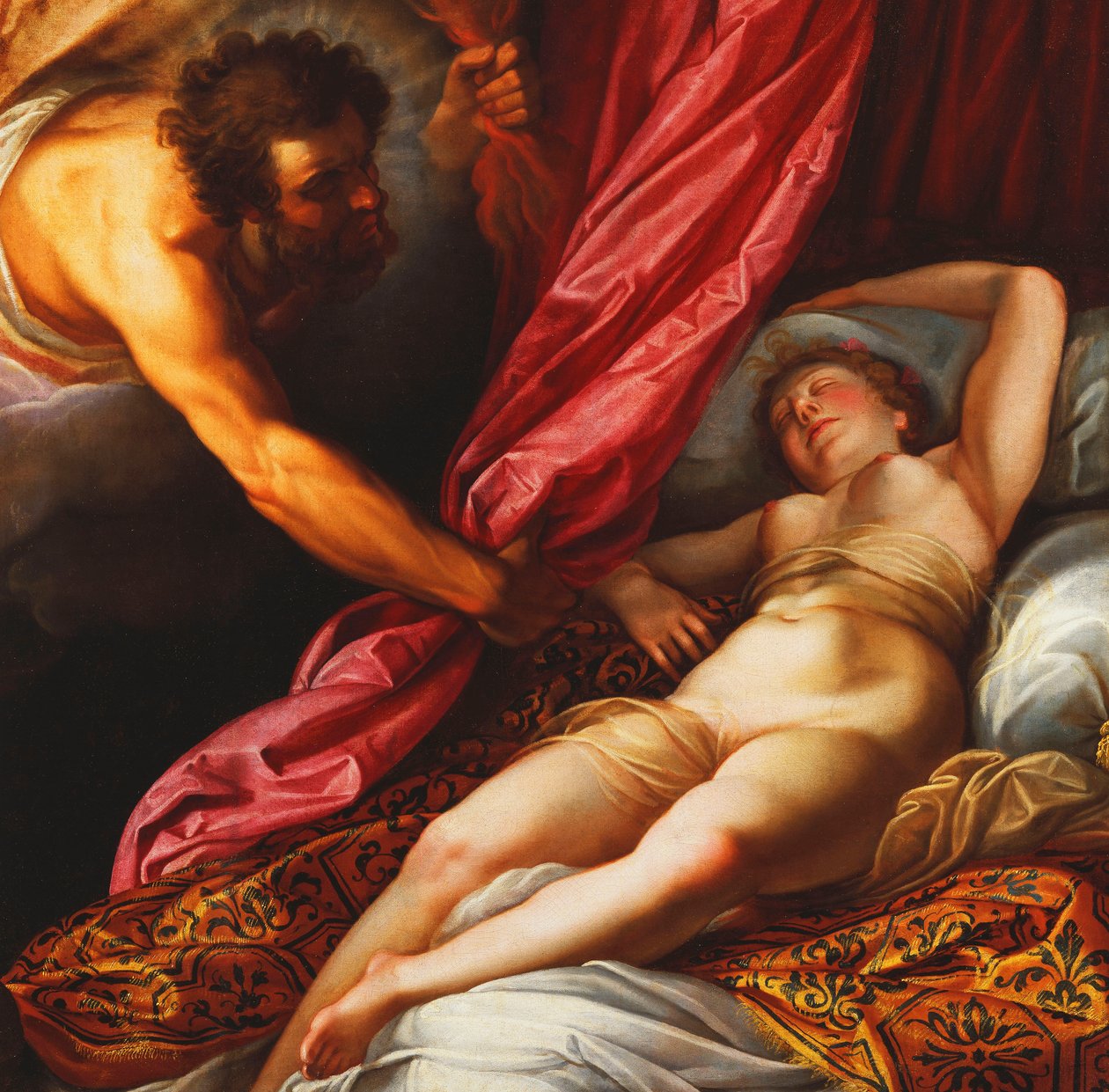 Jowisz i Semele, c.1625 autorstwa Abraham Janssens van Nuyssen
